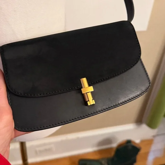 THE ROW sofia e/w crossbody bag black leather and suede - Picture 2 of 13